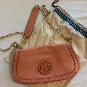 Tory Burch Light Pink Leather Crossbody Bag